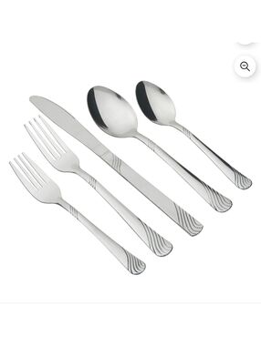 Mainstays Swirl Stainless Steel 1 Piece Setting Utensils Dinner